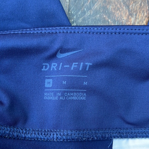 Nike NWOT Epic cropped running leggings with mesh mid rise firm support size M - Picture 7 of 14